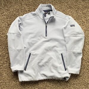 Patagonia Light Gray/Blue Quarter-Zip Fleece